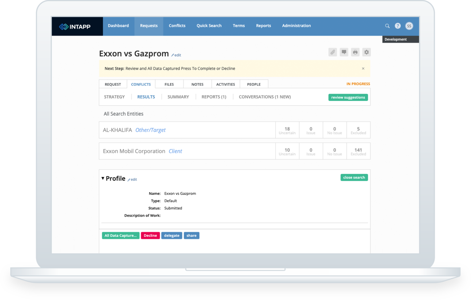 Intapp Conflicts Management Software