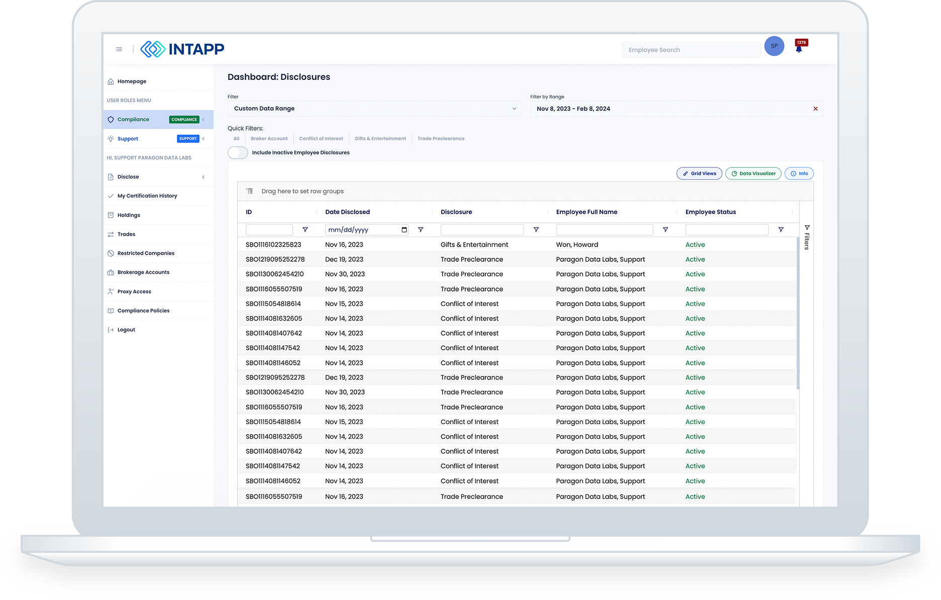 Financial interest compliance software for accounting firms