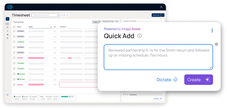 Capture every billable moment with AI-powered timekeeping
