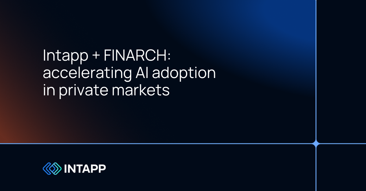 Intapp + FINARCH: accelerating AI adoption in private markets
